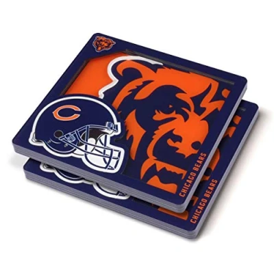 Image of YouTheFan NFL Chicago Bears Logo Series Coaster