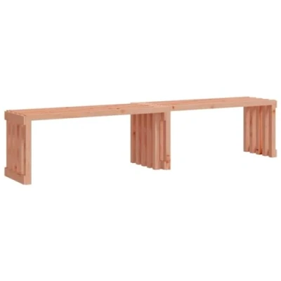 Image of vidaXL Solid Wood Douglas Extendable Garden Bench Versatile Outdoor Seating for Patio, Terrace, Natural Brown&#039;