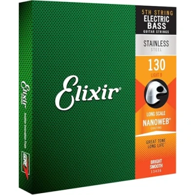 Image of Elixir, Nanoweb Stainless Steel Single Bass String.130 (13436)