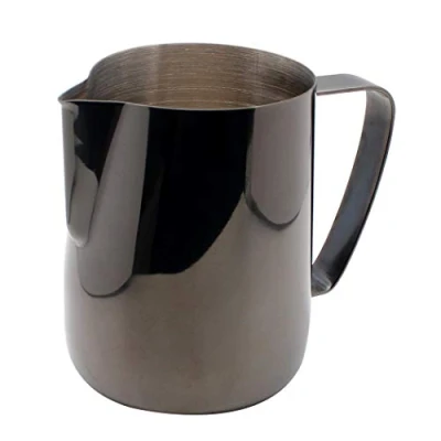 Image of Dianoo Milk Jug Stainless Steel Titanium Plated Creamy Coffee Latte Cappuccino Au Lait Noir 600ml