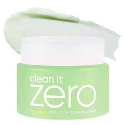 Image of BANILA CO Clean it Zero Pore Clarifying Cleansing Balm Korean Makeup Remover, Facial Cleanser Wash for Oily and Acne Prone Skin Vegan Made with AHA PHA &amp; Tea Tree Extract (100ml / 3.38 fl. oz)