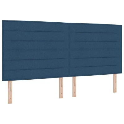 Image of vidaXL Headboard Lines Design Blue 200 cm Fabric