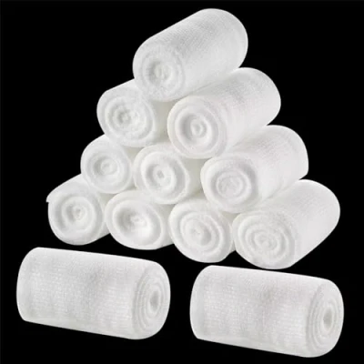 Image of Gauze Bandage Rolls 10cm x 4.5m Aid Conforming Bandages Soft Roll Stretch Wrap for First Wound Care 12