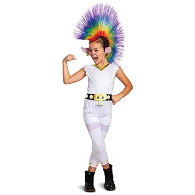 Image of Barb Rainbow Deluxe Costume for Kids with Headpiece, Trolls World Tour, Size Small (4 6x)