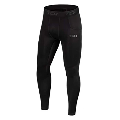 Image of TCA Men&#039;s SuperThermal Compression Armour Base Layer Thermal Under Tights Black Stealth, M