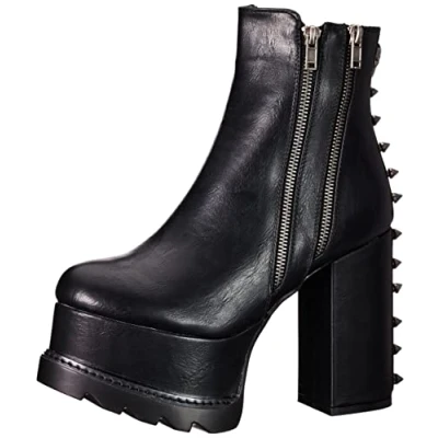 Image of LAMODA Women&#039;s Walking Away Ankle Boot, Black Pu, 4 UK