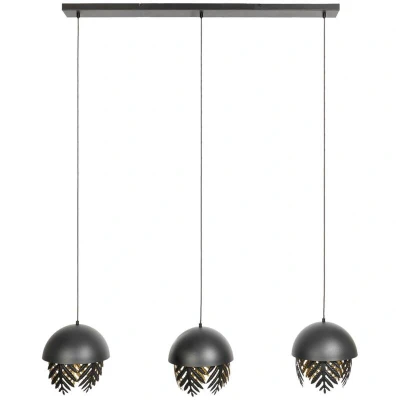 Image of Lucande Aparas hanging light leaf look, 3 bulb