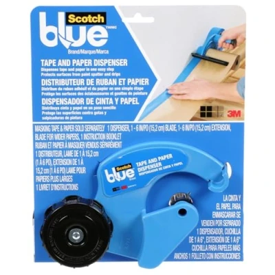 Image of ScotchBlue Hand Masker Tape and Paper Dispenser M1000 Use on Windows, Doors, Bathtubs Other Surfaces Protects from Paint Splatters