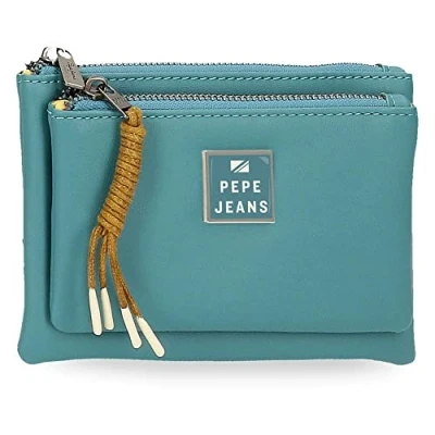 Image of Pepe Jeans Bea Purse Toiletry Bag Blue 17x9x2 cm Synthetic Leather