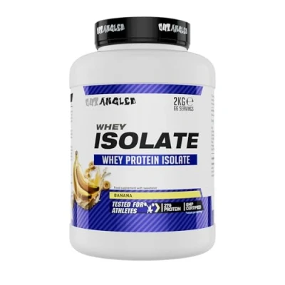 Image of Out Angled Whey Protein Isolate 2kg Powder for Muscle Growth and Recovery (2kg, Banana)