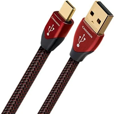 Image of Audioquest Cinnamon 1.5m Micro USB Cable, A B Male/Male Cable Black (1.5m, A, B, 2.0, Male/Male, Black).
