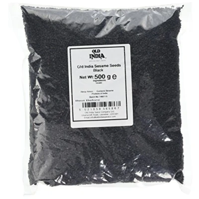 Image of Old India Sesame Seeds Black, 500 g (Pack of1)