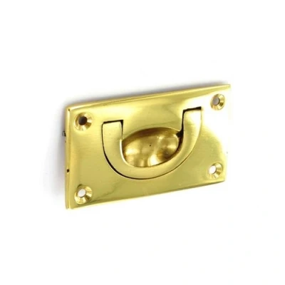 Image of Securit S2652 Brass Flush Drop Handle 70mm