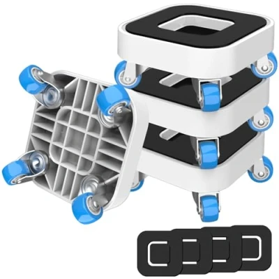 Image of NIUXX Furniture Mover Slider with 360 Rotating Wheels (Pry Bar Not Included), Heavy Duty Appliance Transport Tool Set for Sofa, Bed, Refrigerator, Cabinet, Easy Glide Home Office Moving Cleaning