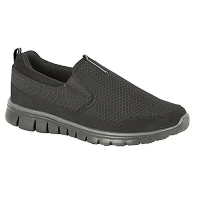Image of BOYS MENS DEK NEPTUNE SUPER LIGHTWEIGHT MEMORY FOAM BLACK SLIP ON SHOES T875A KD UK 9 (EU 43)
