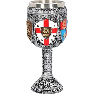 Image of Nemesis Now English Goblet 17cm Grey, Resin w/Stainless Steel Insert