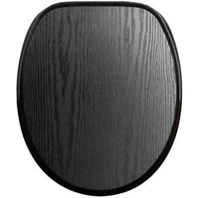 Image of Sanilo Soft Close Toilet Seat, Wide Choice of New Seats, Stable Hinges, Easy to Mount (Black Wood)