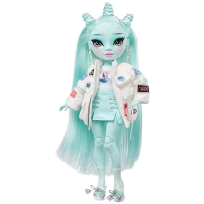 Image of Rainbow High Shadow ZOOEY ELECTRA Light Green Fashion Doll with Fashionable Outfit and 10+ Colourful Play Accessories Great for Kids Collectors Ages 4+