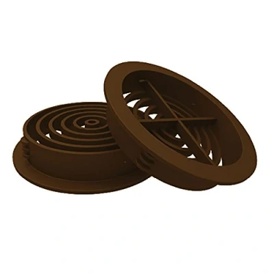 Image of 50 x Brown Plastic 70mm Round Soffit Air Vents/Upvc Push in Roof Disc/Fascia