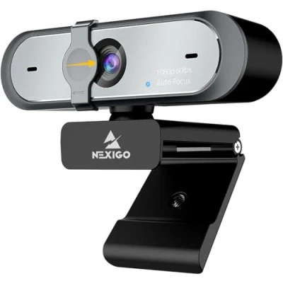 Image of NexiGo N660P (Gen 2) 1080P 60FPS Webcam with Software Control, Dual Microphone &amp; Cover, Autofocus, HD USB Computer Web Camera, for OBS/Gaming/Zoom/Skype/FaceTime/Teams/Twitch