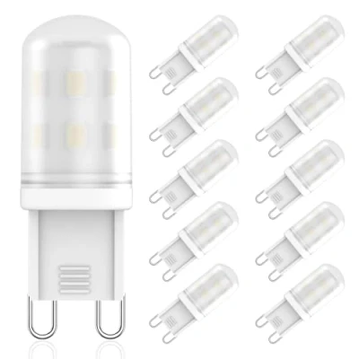 Image of RuLEDne G9 LED Bulbs 2W Equivalent to 20W 28W Halogen Bulbs, Cool White 6000K, 360 Beam Angle, Non Flicker, Dimmable Energy Saving LED, 10 Pack