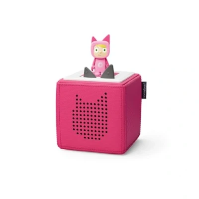 Image of tonies Toniebox Wireless Musical Storybox Starter Set, including 1 Creative, Pink