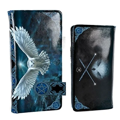 Image of Nemesis Now Awaken Your Magic Anne Stokes Embossed Purse 19cm Blue, PU