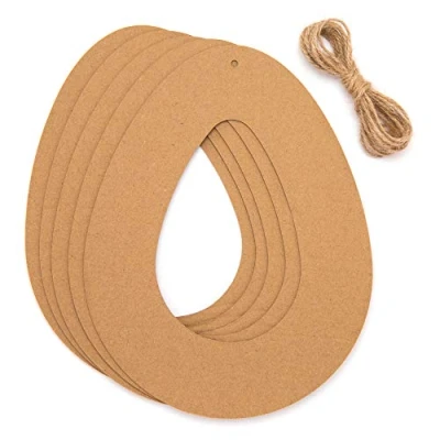 Image of Baker Ross AW218 Blank Wreaths, Easter Crafts for Kids to Assemble and Display (Pack of 10), Assorted