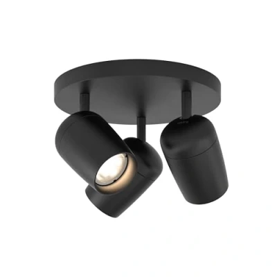 Image of Astro Koto Triple Round Dimmable Indoor Spotlight (Matt Black), GU10 LED Lamp, Designed in Britain 1478005 3 Years Guarantee