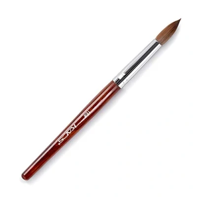 Image of KADS Kolinsky Sable Acrylic Nail Art Brush Red Wood Pen for Manicure Tool (16#)