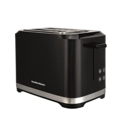Image of Hamilton Beach Toaster 2 Slice, FlexiControl, 7 Browning Levels, Digital Control, Extra Wide Slots, Defrost, Reheat &amp; Cancel Functions, Removable Crumb Tray, 800W HBT1323B, Black