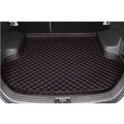 Image of Leather Car Boot Mat for KIA Sportage GT S line 2018 2022 2023, Waterproof Anti Scratch Non Slip Trunk Pad, Cargo Tray Protector Liners Accessories,Black Red 1