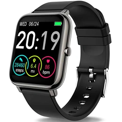 Image of Rinsmola Smart Watch for Men Women, Fitness 1.4&quot; Full Touch Screen, Tracker with Heart Rate Sleep Monitor Step Calorie Counter, IP67 Waterproof Smartwatch iPhone Android Phone