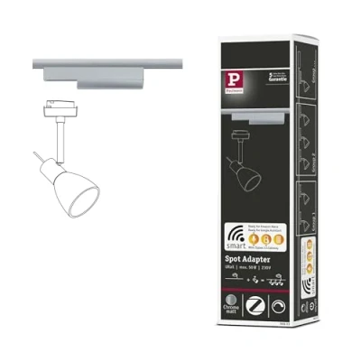 Image of Paulmann 96893 Smart Home Zigbee 3.0 On/Off/Dimm URail rail adapter 166x20mm chrome matt system