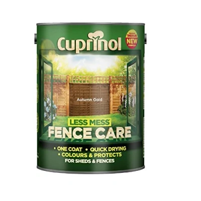 Image of Cuprinol 5191664 Less Mess Fence Care Exterior Woodcare, Autumn Gold