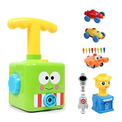 Image of Power Balloon Car Toy,Inflatable Launcher Toy Set for Kids,Air Inertial Pump Cars Racer Vehicle Party Decorations &amp;Science Educational Gifts