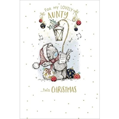 Image of Me to You Tatty Teddy &#039;For My Lovely Aunty&#039; Christmas Card 5 x 8ins
