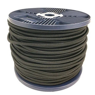 Image of 10mm Black Elastic Bungee Shock Cord, Tie Down, Heavy Duty x 100 Metres