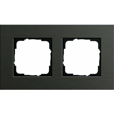 Image of Gira 0212127 Esprit Cover Frame Double Aluminium Brown