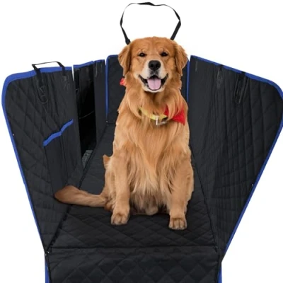 Image of Dog Car Seat Cover, Bench Back Cover for Dogs Nonslip Waterproof Rear Covers