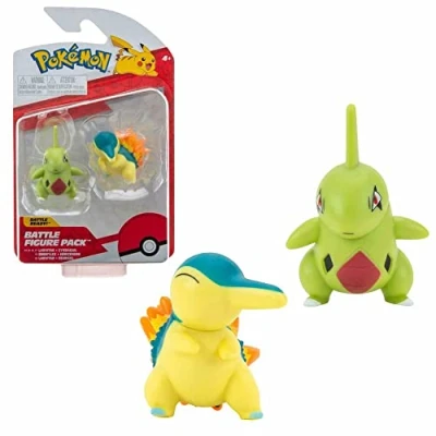 Image of Pokemon Selection Battle Figures Action Figure Collectible Play Figure, Figure:Larvitar &amp; Cyndaquil