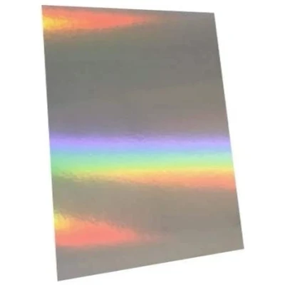 Image of Silver Rainbow Holographic Card 250GSM (A4, 20 Sheets)