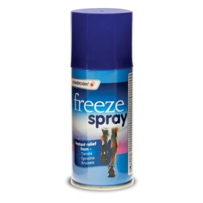 Image of MASTER PLAST 150ML 12PK FREEZE SPRAY INSTANT INJURY RELIEF SOOTHES TWIST SPRAINS MUSCLE PAIN
