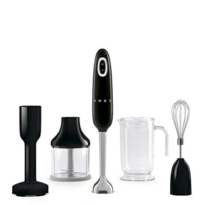 Image of Smeg Hand Blender HBF02BLEU black, 1.4 l BPA Free TritanTM Chalice, 700 W, Free, Dishwasher Safe