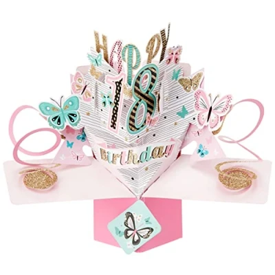 Image of Female 18th Birthday Pop Up Greeting Card Original Second Nature 3D Cards