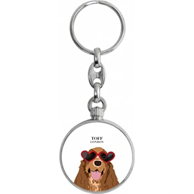 Image of Toff London Valentine Novelty Cocker Spaniel Dog Keyring