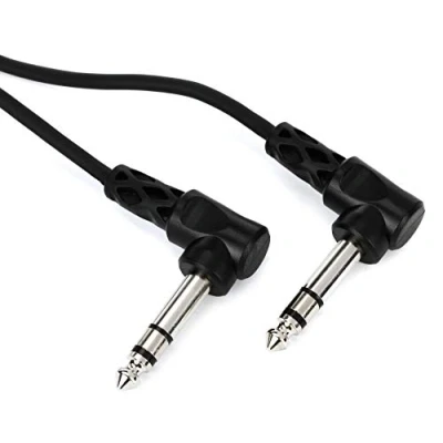 Image of Hosa CSS 105RR Right Angled 1/4 inch TRS Balanced Interconnect Cable, 5 feet
