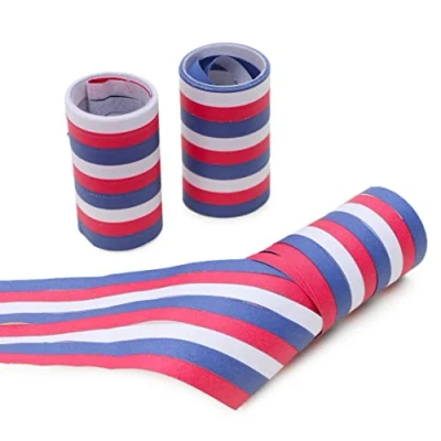 Image of Toyland® Pack of 3 2.7m Union Jack Style Paper Party Streamers British Decorations