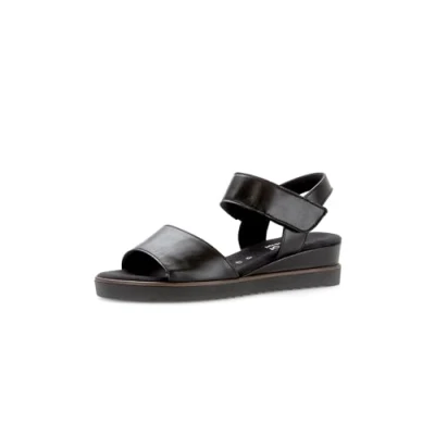 Image of Gabor Women&#039;s Wedge Sandals, Moderate Extra Width (G), Black (black 01), 4.5 UK