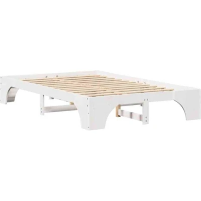 Image of vidaXL Bed Frame White Wood 120 x 200 cm Durable